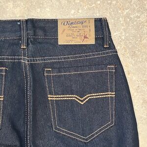 Vintage Genes 1891 Jeans Men 28x30 Blue Denim Dark Wash Slim Cotton Blend Casual